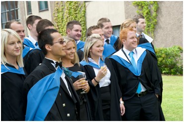 Students at graduation